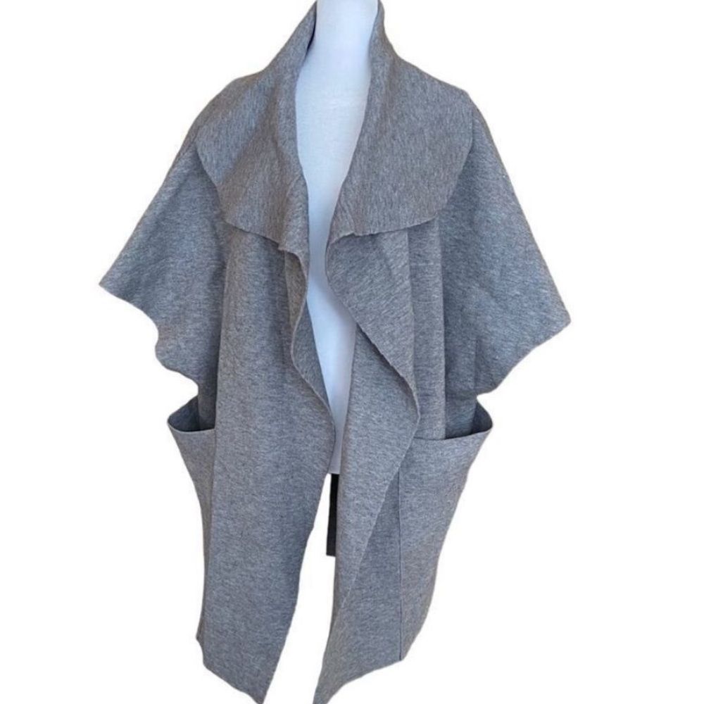 MOTH BY ANTHROPOLOGIE | Women’s Oversized Sophie Grey Short Sleeve Cardigan